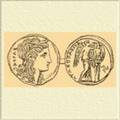 Серебряная монета Агафокла, тирана Сиракуз.