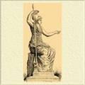 Богиня Рома, покровительница города Рима. Статуя в Капитолии (Рим).