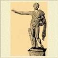 Статуя Помпея, у которой, как предполагают, был убит Цезарь. Рим, дворец Спада.