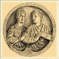 Стилихон и его супруга. Медальон с саркофага Стилихона в соборе св. Амвросия