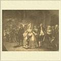Прощание Людовика XVI с его семейством в Тампле. Гравюра на меди работы А.