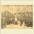 Прощание Наполеона с гвардией в Фонтенебло, 20 апреля 1814 г. Гравюра работы