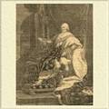 Людовик XVIII, французский король. Гравюра работы Массара с портрета кисти