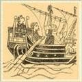 Крестоносцы плывут в Святую Землю на генуэзском транспортном судне (1187 г.).
